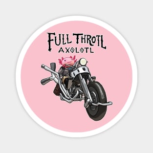 Full Throttle Axolotl on Motorcycle Magnet